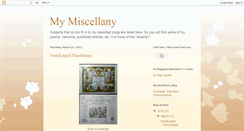 Desktop Screenshot of mymiscelany.blogspot.com