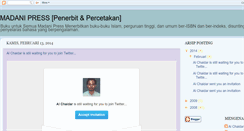 Desktop Screenshot of madanipress.blogspot.com