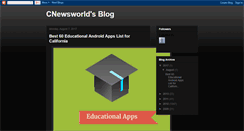 Desktop Screenshot of cnewsworld.blogspot.com