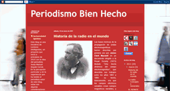 Desktop Screenshot of periodismobienhecho.blogspot.com