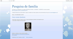 Desktop Screenshot of pesquisadefamilia.blogspot.com