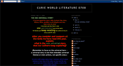 Desktop Screenshot of curieworldlit0708.blogspot.com