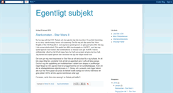 Desktop Screenshot of egentligtsubjekt.blogspot.com