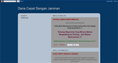 Desktop Screenshot of danacepatdenganjaminan.blogspot.com
