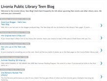 Tablet Screenshot of livonialibraryteenblog.blogspot.com