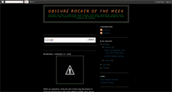 Desktop Screenshot of obscurerockeroftheweek.blogspot.com