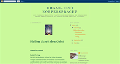 Desktop Screenshot of organsprache.blogspot.com