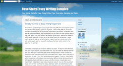 Desktop Screenshot of case-study-essay-writing-samples.blogspot.com