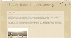 Desktop Screenshot of nicolehahnphotography.blogspot.com