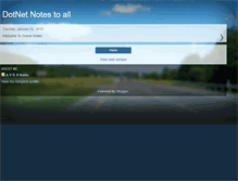Tablet Screenshot of dotnetnotes2all.blogspot.com