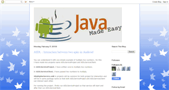 Desktop Screenshot of javamadeasy.blogspot.com