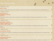 Tablet Screenshot of myliteracyclassblog.blogspot.com