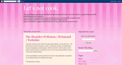 Desktop Screenshot of letsnotcook.blogspot.com