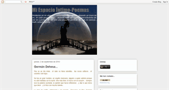 Desktop Screenshot of miespaciointimo-poemas.blogspot.com