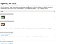 Tablet Screenshot of highwaysofnepal.blogspot.com