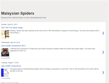 Tablet Screenshot of malaysianspiders.blogspot.com