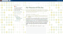 Desktop Screenshot of myobsessionoftheday.blogspot.com