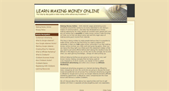 Desktop Screenshot of learnmakingmoneyonline.blogspot.com