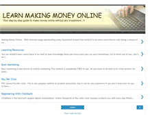 Tablet Screenshot of learnmakingmoneyonline.blogspot.com