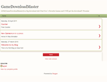 Tablet Screenshot of gamedownloadmaster.blogspot.com