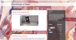 Desktop Screenshot of mumblingsofmelis.blogspot.com