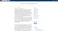 Desktop Screenshot of laptopinformationlist.blogspot.com