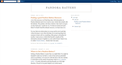 Desktop Screenshot of pandorabatteryguide.blogspot.com