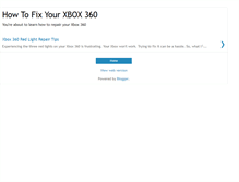 Tablet Screenshot of fix--xbox--360.blogspot.com