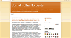 Desktop Screenshot of folhanoroeste.blogspot.com