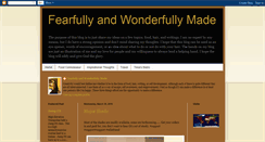 Desktop Screenshot of fearlyandwonderfullymade.blogspot.com