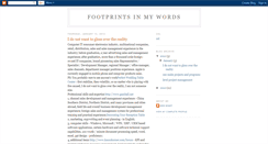 Desktop Screenshot of footprintsinmywords.blogspot.com