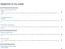 Tablet Screenshot of footprintsinmywords.blogspot.com