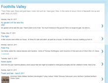 Tablet Screenshot of foothillsvalley.blogspot.com