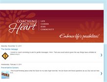 Tablet Screenshot of coachingfromtheheart.blogspot.com