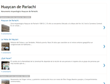 Tablet Screenshot of monumentoarqueologicohuaycandpariachi.blogspot.com