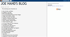 Desktop Screenshot of joehand.blogspot.com