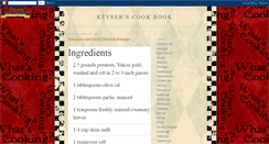 Desktop Screenshot of keyserscookbook.blogspot.com