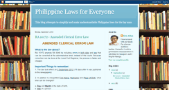 Desktop Screenshot of philippinelaws4everyone.blogspot.com