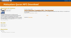 Desktop Screenshot of malayalamquranmp3.blogspot.com