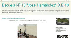 Desktop Screenshot of escuela18de10.blogspot.com