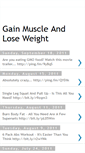 Mobile Screenshot of gainmuscleandloseweightnow.blogspot.com