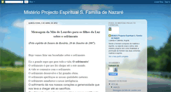 Desktop Screenshot of misterioprojectosagradafamilianazare.blogspot.com