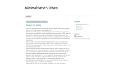 Desktop Screenshot of minimalistisch-leben.blogspot.com