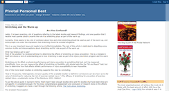 Desktop Screenshot of pivotalpersonalbest.blogspot.com