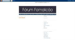 Desktop Screenshot of forumfamalicao.blogspot.com