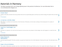 Tablet Screenshot of materialsinharmony.blogspot.com