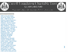 Tablet Screenshot of carrollfoundationtrust.blogspot.com