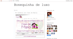 Desktop Screenshot of bonequinha-de-luxo.blogspot.com