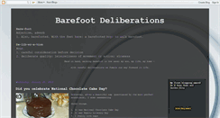 Desktop Screenshot of barefootdeliberations.blogspot.com