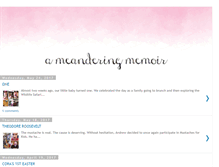Tablet Screenshot of meanderingmemoir.blogspot.com